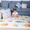 180*160cm Double-sided Foldable Children Carpet Cartoon Baby Play Mat Educational Baby Activity Carpet Waterproof and Easy To Store