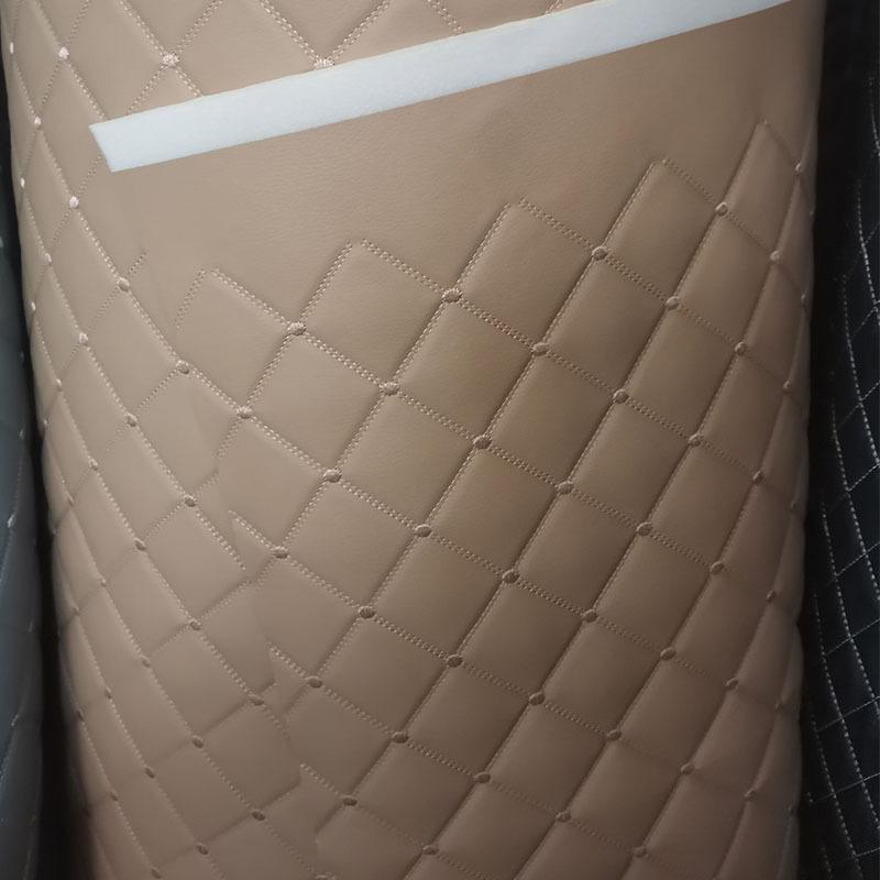 1M вышитая искусственная кожаная ткань толстая губка стеганая ПВХ кожа ткань для обивки мебели для салона автомобиля материал