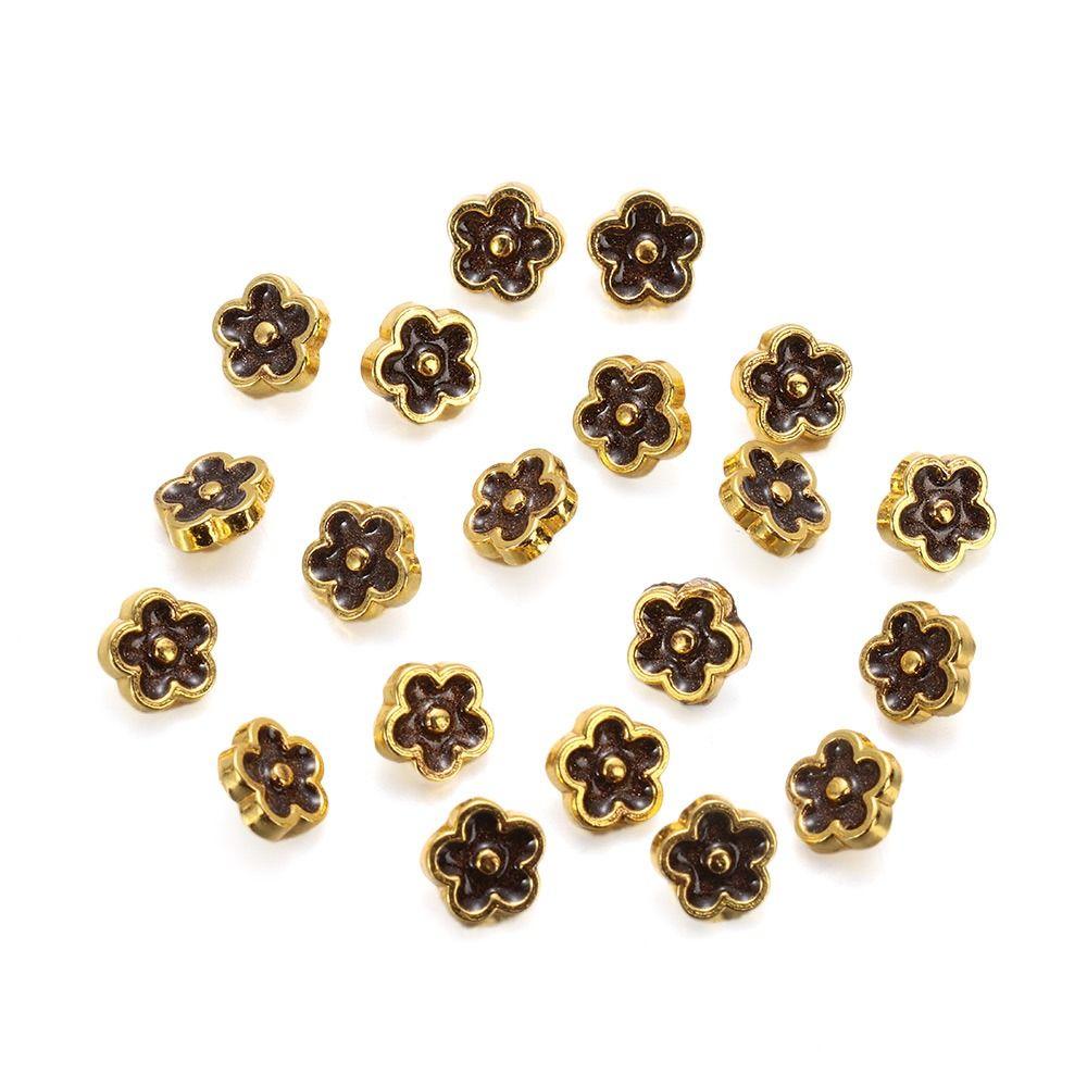 20pcs 5.5mm Flower Buckles Handmade DIY Doll Clothes New Stuffed Toys Accessories  1/6 Doll