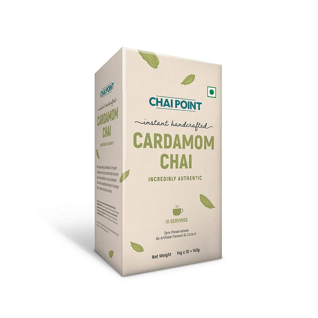 Instant Tea with Cardamom (10 Pack, 14 G), Instant Cardamom Tea, Chai Point