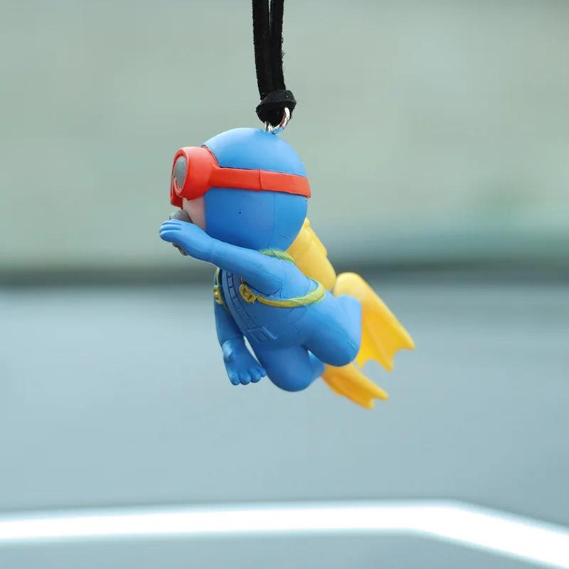 Автомобильные мультяшные украшения Кит Серфинг Дайвер Автомобильное зеркало заднего вида Авто Подвеска Аксессуары для интерьера Детали украшения