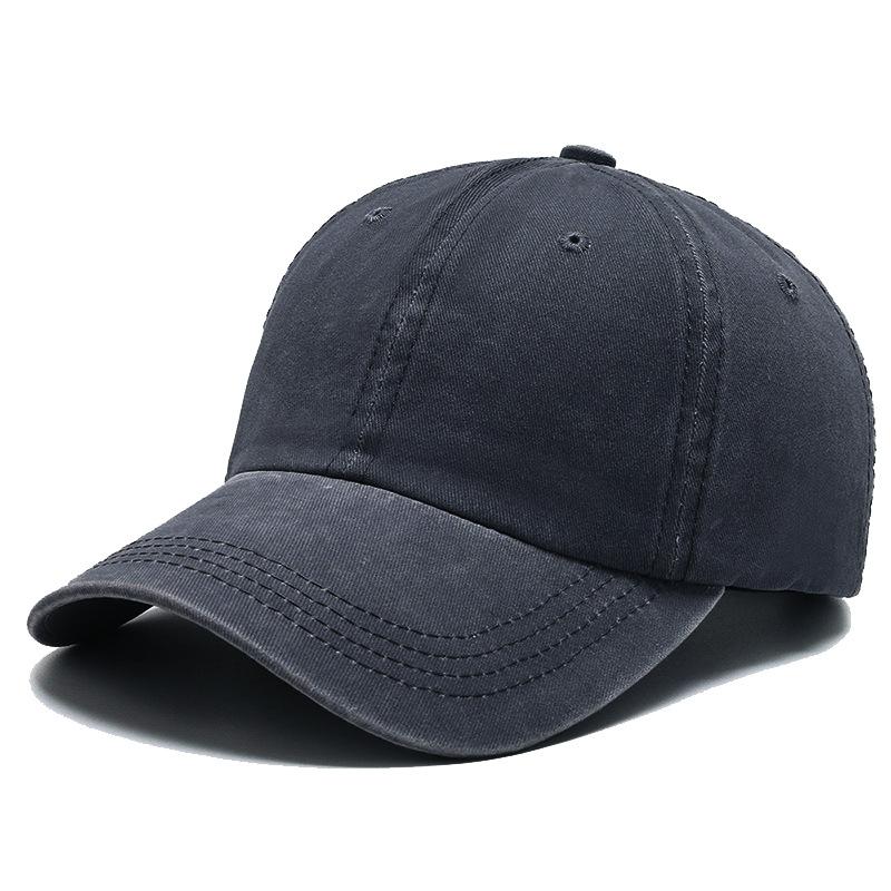 Hat Men's Korean Version Ins Retro Baseball Cap Women's Solid Color Hat Outdoor Sunshade Cap