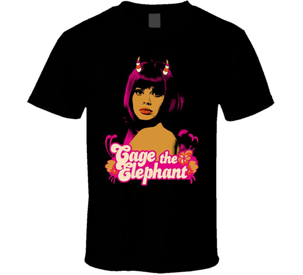 Vintage Cage the Elephant Band Reprint Cotton Black Men S-4XL T-shirt Unisex T-Shirt