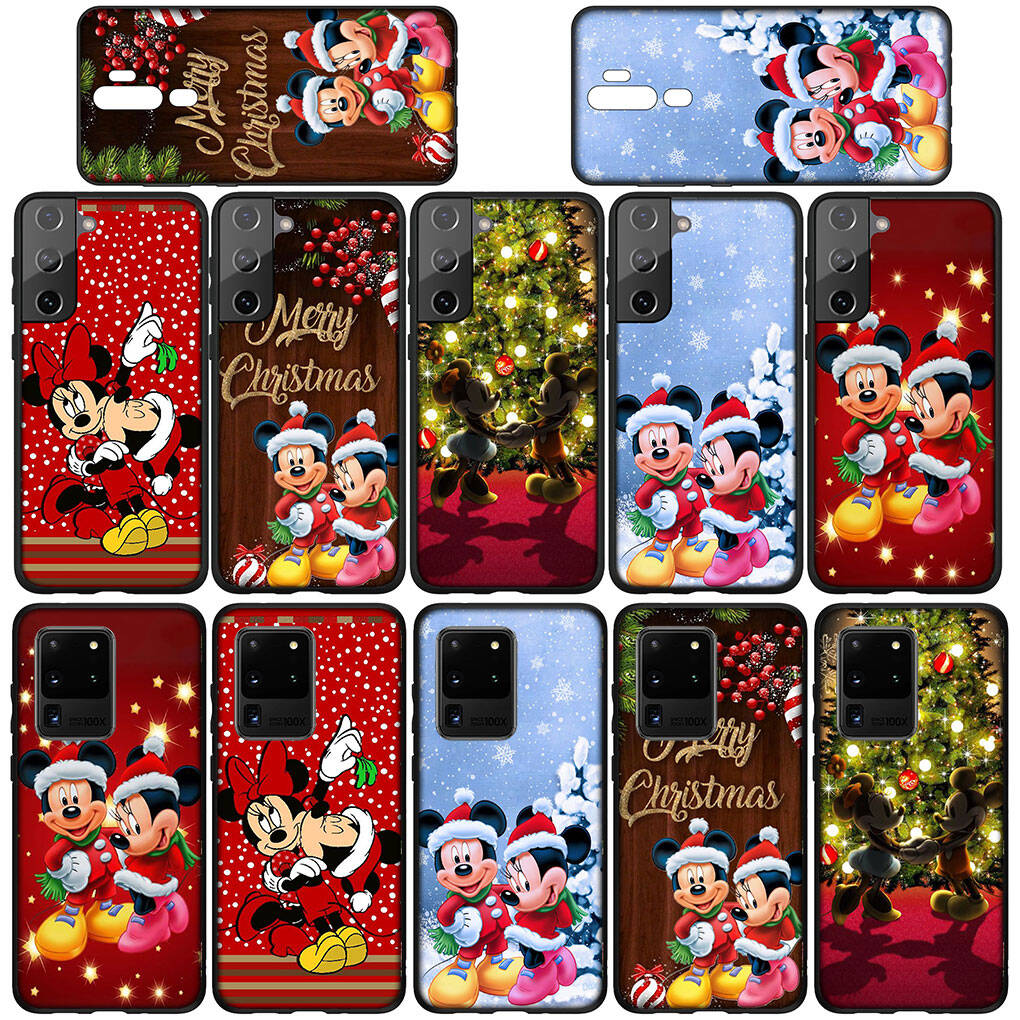Phone Case for Samsung Galaxy S25 S23 S22 S24 Ultra FE A05 A06 A15 A16 A36 A37 A35 A54 A55 A56 A57 A25 A26 A53 A17 Merry Christmas Mickey Minnie Cover