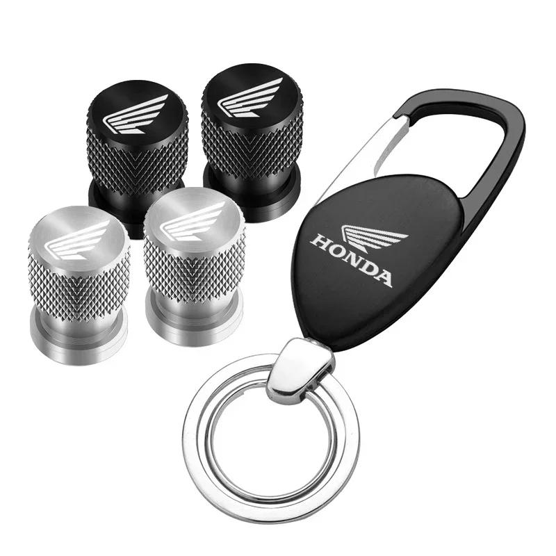 Metal Motorcycle Keychain Keyring Wheel tire valve For Honda CRF CB CR XR CRM CBR 125 250 300 350 400 500 600 BRGKL1