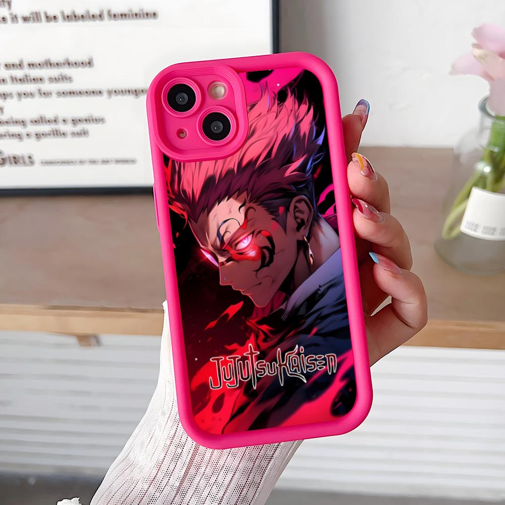 Чехол для мобильного телефона Jujutsu Kaisen Сукуна для iPhone 17 16 15 14 13 12 11 Air Pro Max Plus Утолщенный ТПУ Цветной Чехол Чехол Красивый
