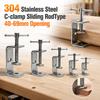 Sliding RodType Square Clamp 304 Stainless Steel Fixed Holder Clip C-clamp  Hardware Fasteners