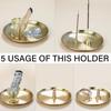 5 In 1 Incense Burner Palo Santo Holder Sage Holder Incense Holder for Incense Sticks/Coil Incense/Incense Cones and Brass Ash Catcher