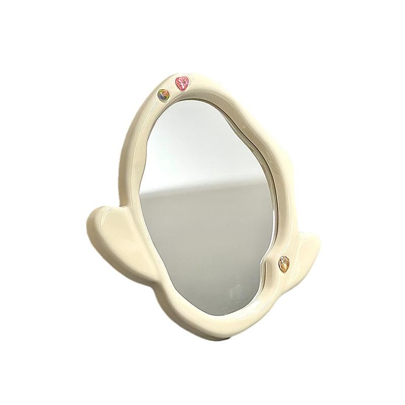 Простое зеркало неправильной формы в стиле Ins, настольное зеркало с высоким внешним видом, дизайнерское зеркало для макияжа, домашнее зеркало для туалетного столика