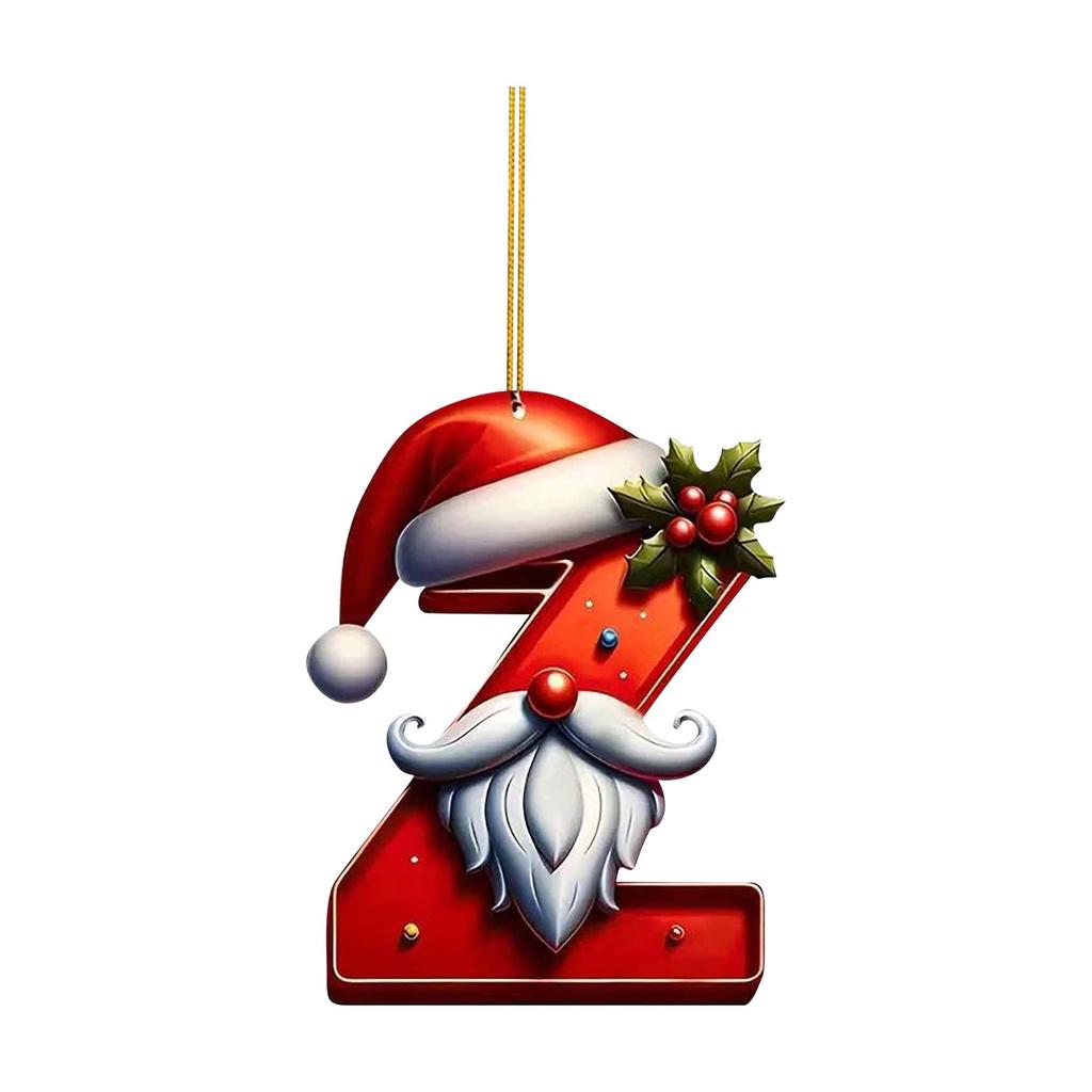 Рождественская елка из 26 букв, подвесное персонализированное украшение в виде рождественской буквы