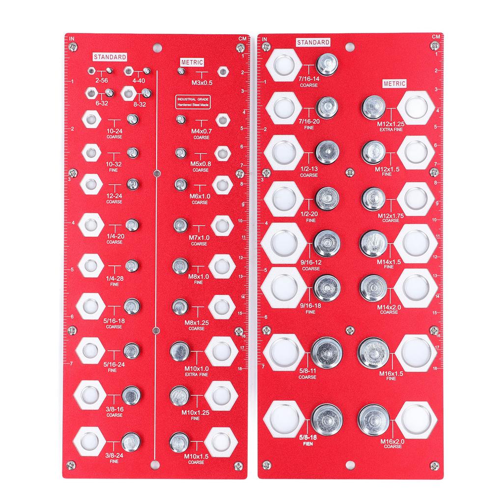 Гайка Болт Резьба Контролер Дюйм Метрическая Доска 38 Размер Идентификатор Калибровочной Линейки Стандартная
