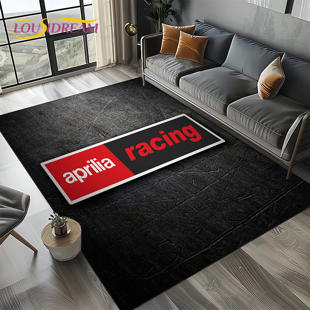 2025  Aprilia Racing Car Logo Motorcycle Carpet Rug for Bedroom Living Room Home Sofa Decoration ,kids Play Decor Floor Mat Gift