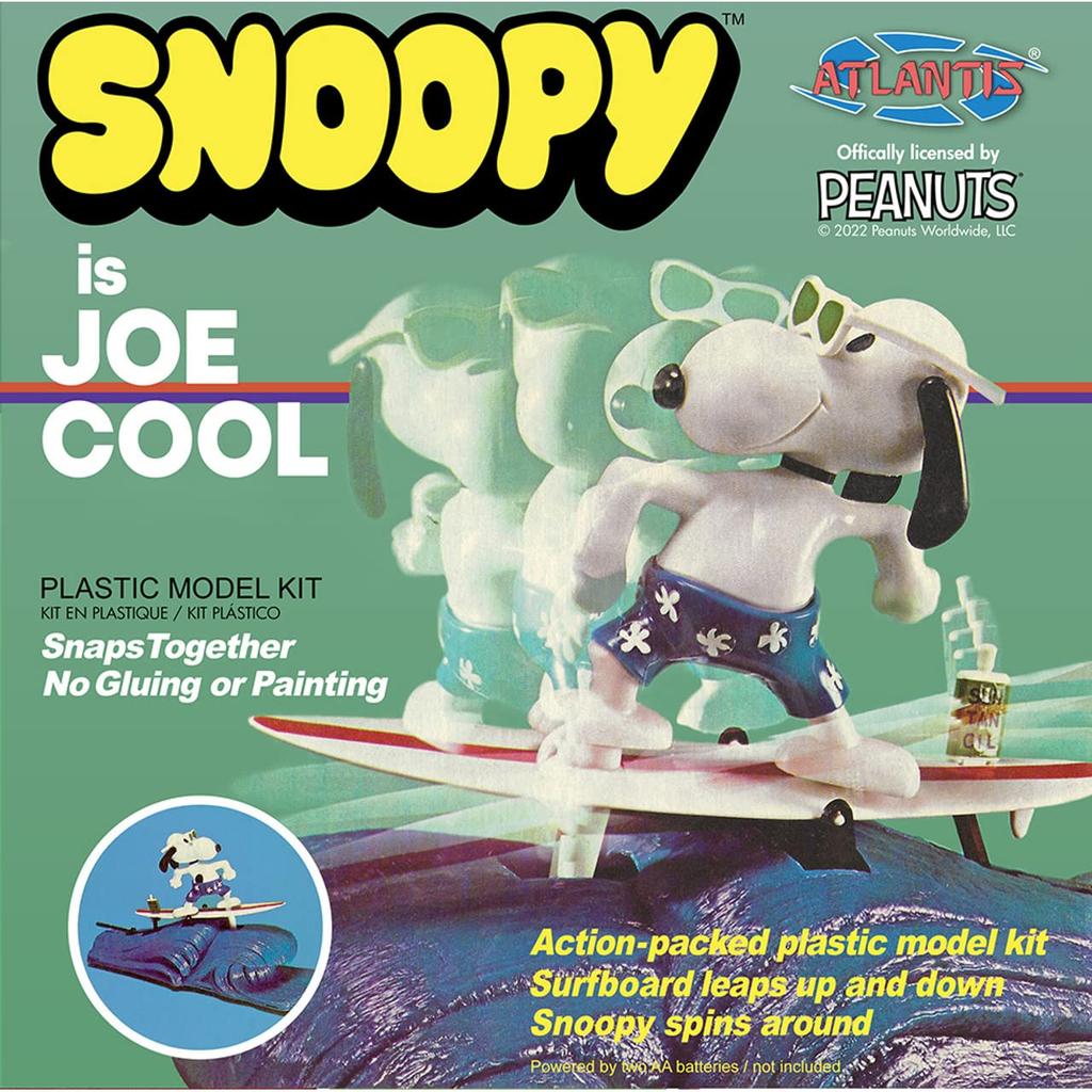 Atlantis Snoopy is Joe Cool Electric Plastic Model Kit Made in USA