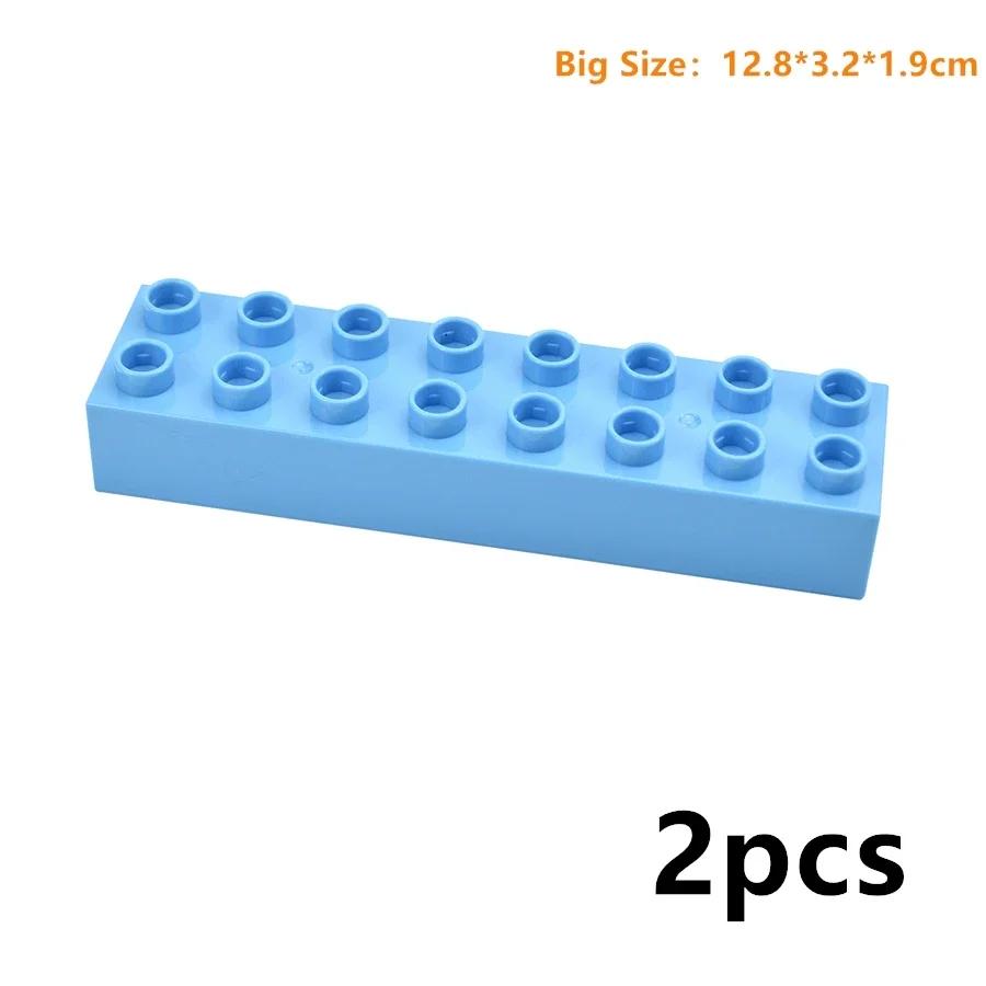 Big Size Building Blocks 2X8 Dots Thick Figures Bricks Educational Creative Toys With Large Particles For Kids