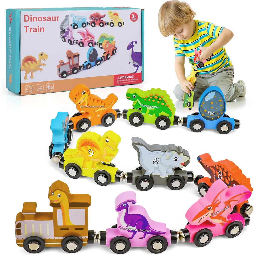 Деревянный Магнитный Поезд Монтессори Раннее Образование Познание Дорожный Знак Игрушка Сортировка Обучение Обучающая Машина Мультяшный Набор