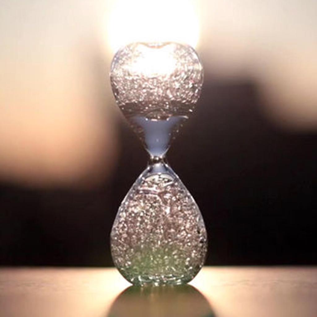 Элегантные стеклянные песочные часы с перетекающими пузырьками, светящиеся в темноте, декоративный таймер для гостиной