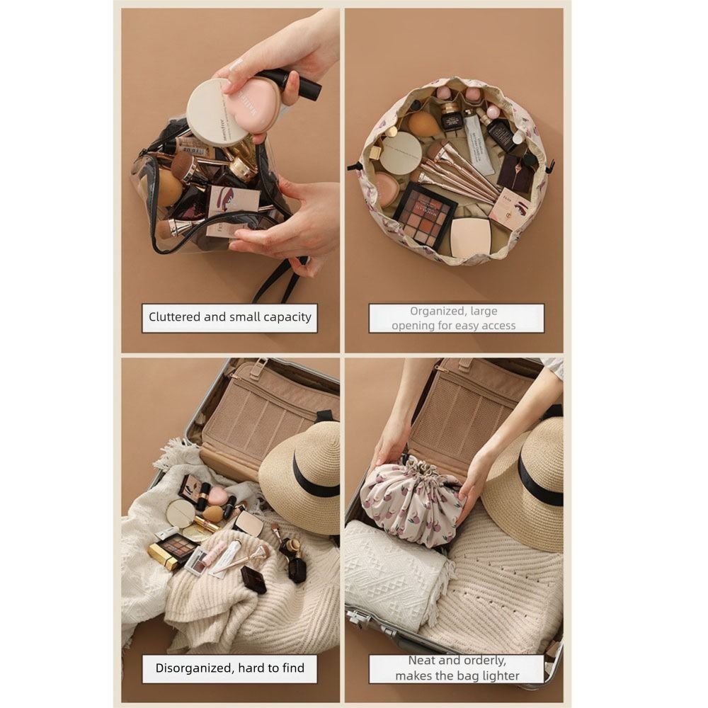 Drawstring Drawstring Makeup Bag Large Capacity Women's Wash Bag Convenient Cosmetic Bag  Daily Use