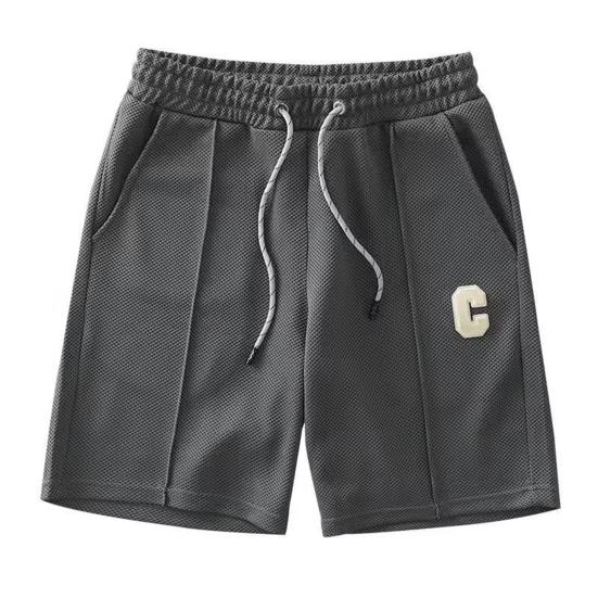 Мужские шорты с завязками на талии, однотонные, свободного кроя, быстросохнущие, спортивные шорты, прямые брюки длиной до колена