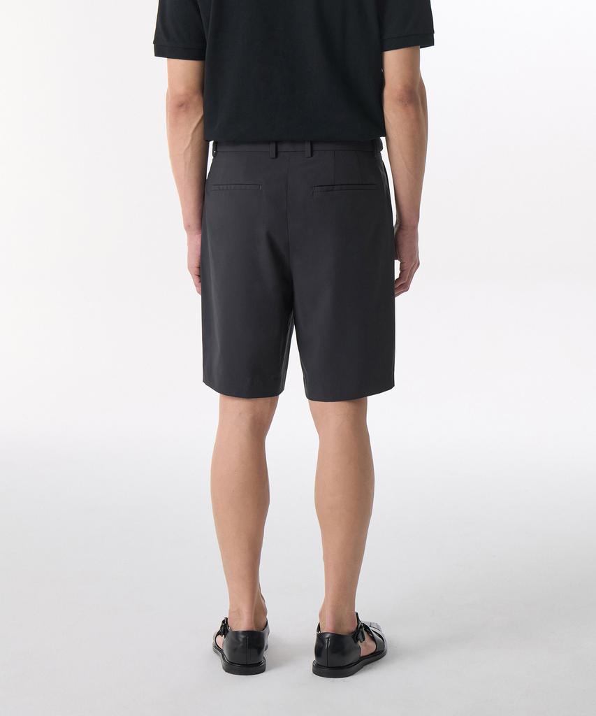 MUSINSA STANDARD [Cooltandard] Hidden Banding Half Slacks [Gunmetal]
