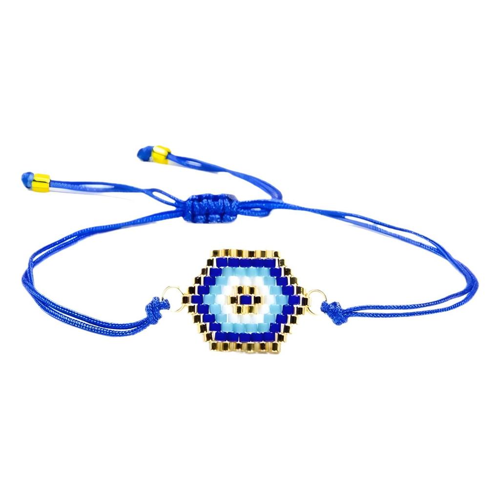 Браслет из бусин «Глаз дьявола» ручной работы с дизайном стеклянной ниши