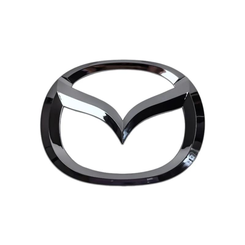 for Mazda 5 Logo Plastic 14cm Car Front Trunk Emblem Buckle Steering Wheel Badge 3D Replaced Sticker Rear Refitting Decoration k1
