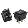 10pcs 6 Pin Terminals Double Reset Switch KCD4 Push Button Switch  Electrical Products