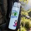 1PC Two Character Birthday Cartoon Pair 750ml Color Plastic Water Bottle Leakproof Flip Straw Lid For Sports Office Home Use