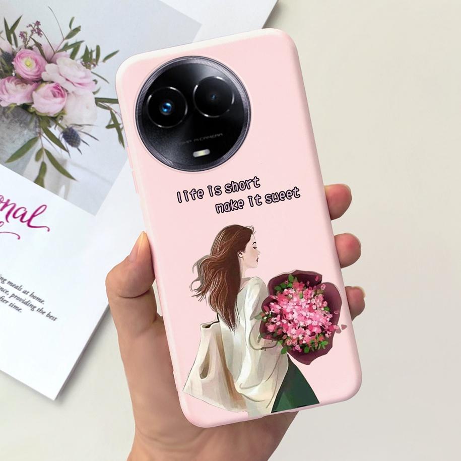 Ударопрочный Чехол Для Realme 11 5G / Realme 11X Чехол На Телефон Модный Девушки Мягкий Силикон Funda Для Realme11 11 X 2023 RMX3785 Coque