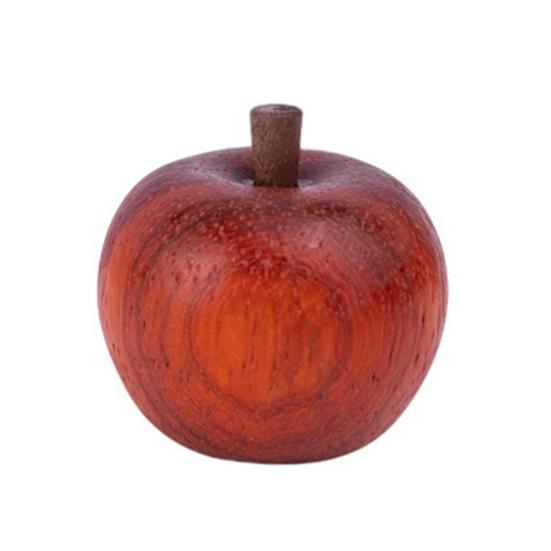 Wooden Red Fruit Figurine Small Artificial Fruit Sculpture Tabletop Centerpiece for Cabinet Christmas Farmhouse Desktop Decor