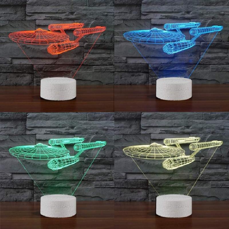 Falcon Millennium Death 3d Led Night Lamp Bedroom Decoration Lamp
