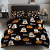 3 Halloween Cute Ghost Duvet Covers No Core Soft and Comfortable Bedding Set Machine Washable