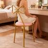 Vanity Velvet Chair Makeup Stool with Soft Cushion & Butterfly Backrest for Women's Dressers,Load 100kg ,Birthday Gift