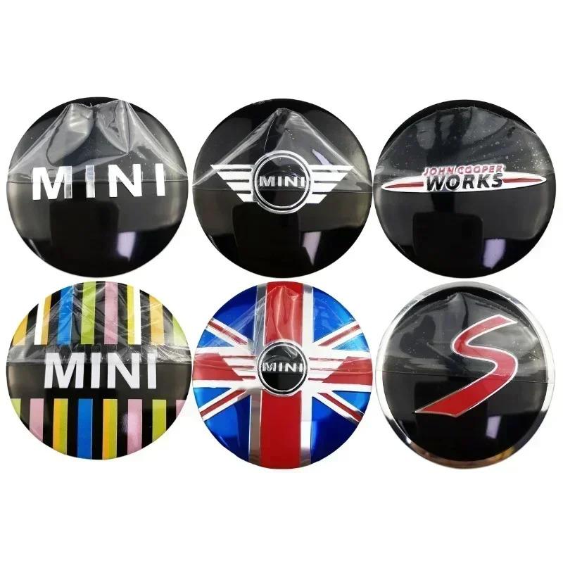 4 шт. Наклейки на центральные колпачки дисков для Mini Cooper JCW R50 R52 R53 R56 R57 R58 R60 MINI CLUBMAN COUNTRYMAN Аксессуары