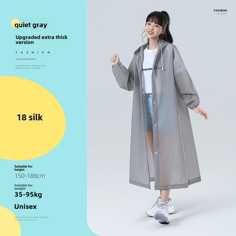 Прозрачный ЕВА цельный дождевик для взрослых и детей - Легкий, Портативный и Модный