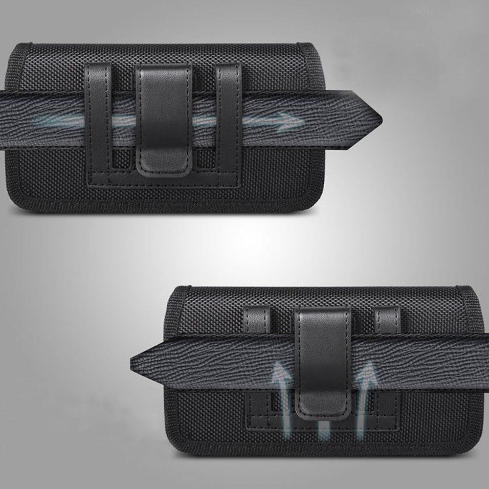 Мужской пояс с зажимом на талии и липучкой для телефонов 4,7–7,2 дюйма, нейлоновый горизонтальный рукав