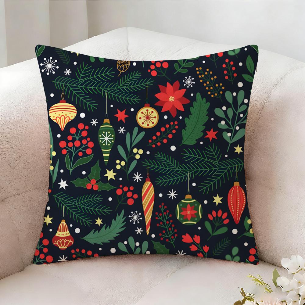 Snowflake Animal Print Pillow Case Pillowcase Doublesided Printed Sofa Cushion Bedroom Headboard Pillow