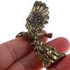 1Pc Antique Copper Eagle Statue Small Ornaments Vintage Brass Animal Figurines Crafts Desk Home Decorations Accessories Gifts