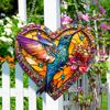 Bird Sun Catcher Acrylic Colorful Owl Sun Catcher 2D Multicolor Animal Hanging Ornament for Porch Window Outdoor Garden Decor