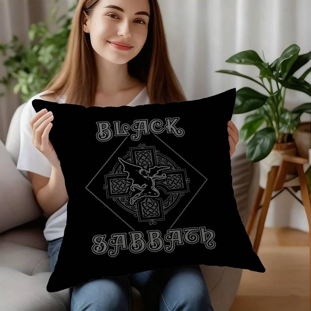 B-Black S-Sabbath Наволочка Декоративная для дивана Домашняя Двусторонняя печать Короткий плюш Наволочка для подушки-подушки Праздничный подарок