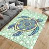Colorful patterned turtle design carpet Yoga living room room decor children's crawling mat doormat area rug games mat