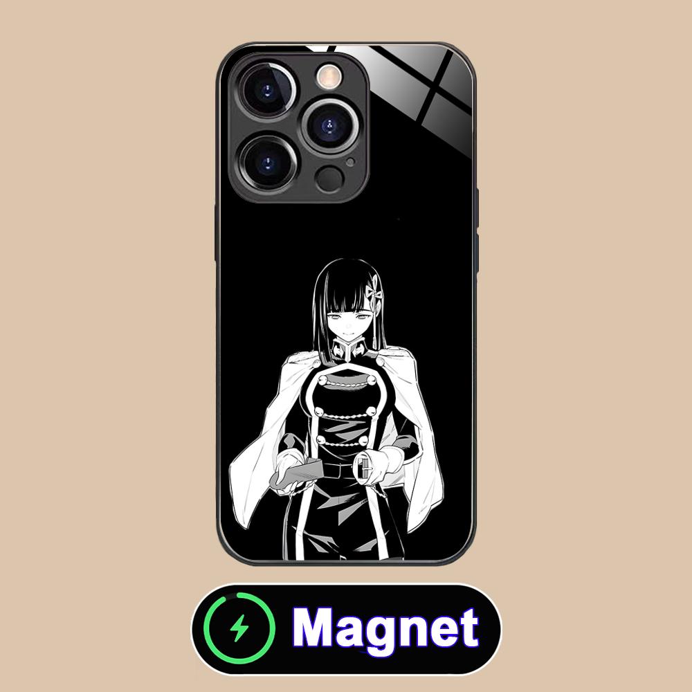 Mato seihei Ren Yamashiro Glass MagSafe Mobile Phone Case for iPhone 17 16 15 14 13 12 11 Air Pro Max Plus Mini Colorful Cover