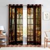 3D Printing Realistic Effect Forest Sea Landscape Window Curtains Bedroom Living Room Kitchen Curtain Decor 2 Pcs Custom Drapes