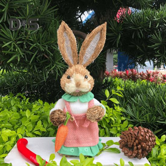 Фигурка кролика, украшение для стола, очаровательный внешний вид, яркое выражение лица, статуэтка кролика, украшение для пасхальной вечеринки