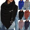 Women's Autumn And Winter Fashion Thickening Warm Solid Color Star Scarf