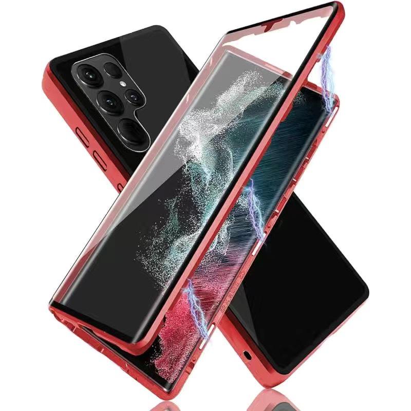 Wanmagi King Металлический Магнитный Двусторонний Чехол для Телефона Samsung S24u/S22U/S23fe Galaxy