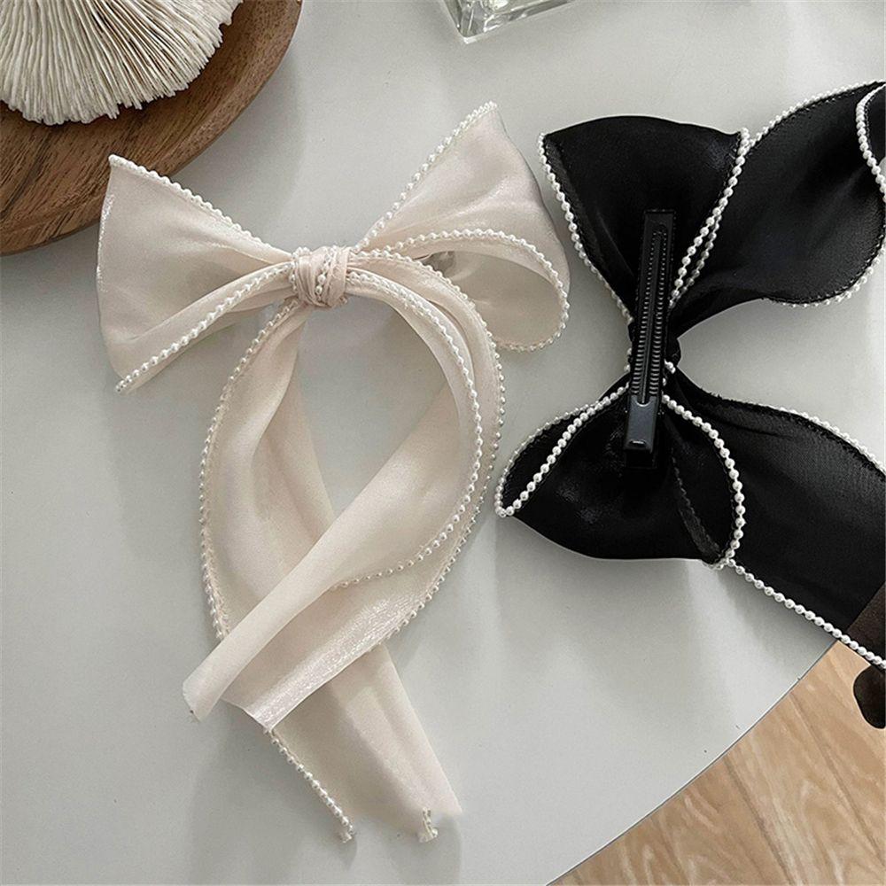 Милый головной убор Жемчужный головной убор Бантик Заколки Заколки для волос Заколки для волос Заколки для волос