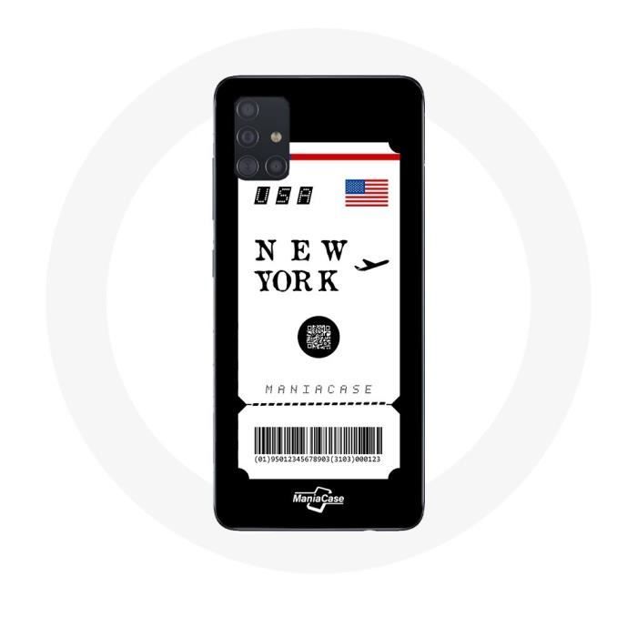 Samsung Galaxy A51 Case New York Plane Ticket