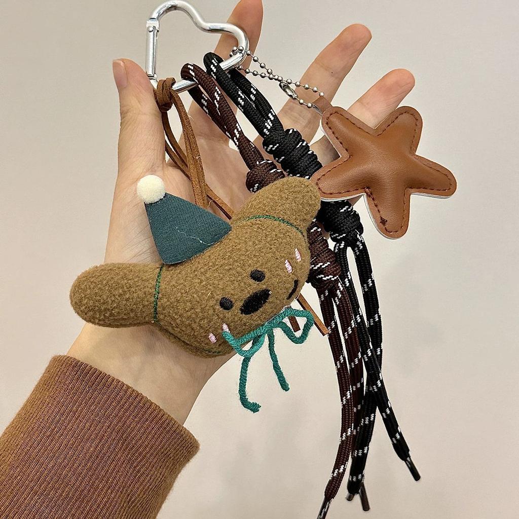 NEW Trend Little Bear Cute Bag Charm Woven Rope Cartoon Car - Exquisite Gift A02 Bag Charm