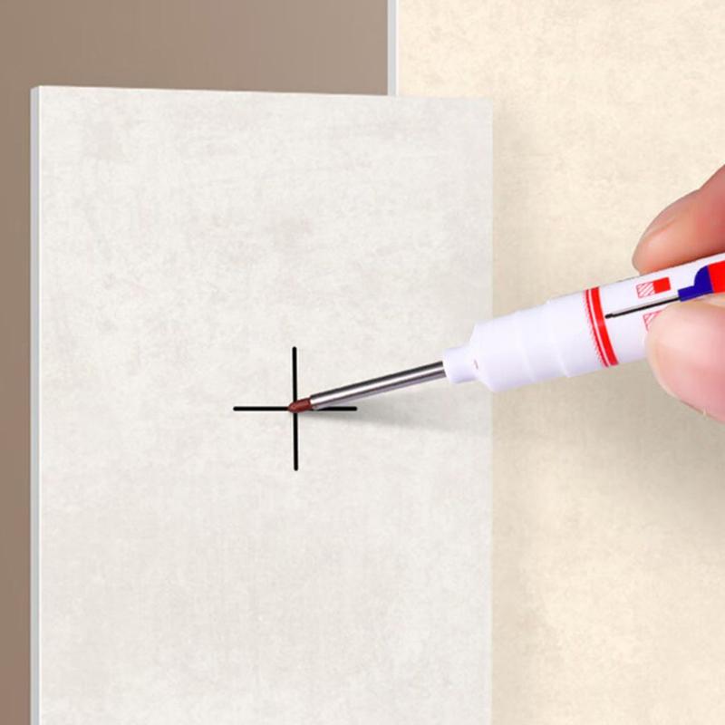 Длинный маркер для строительства ручка для металла масло водонепроницаемый тонкая головка деревянная ручка для рукоделия удлиненная 20 мм длинная головка глубокое отверстие