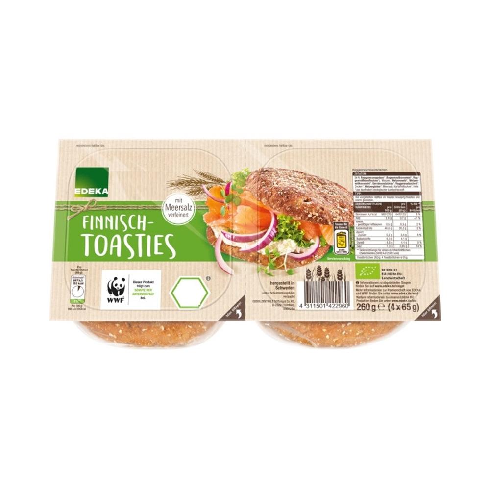 Немецкий хлеб Edeka Финский Тостис 260 г
